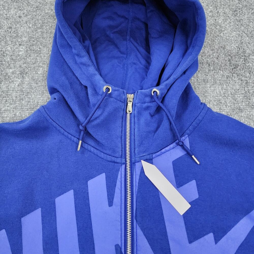 Nike Hoodie Womens XS Blue Full Zip Sportswear Big Logo Active Sweatshirt Fleece - Picture 11 of 16